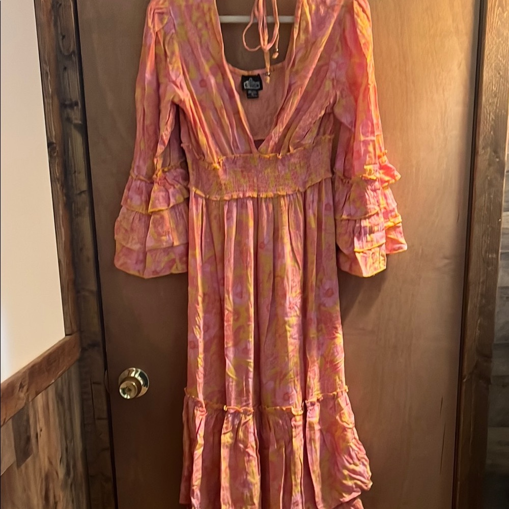 Pink and Orange Women's Dress